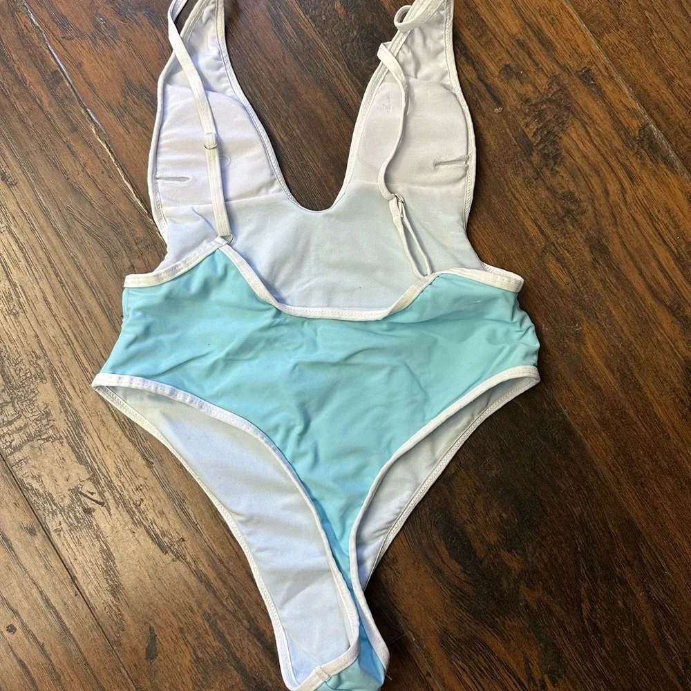 Light Blue One Piece Swimsuit.  <<<<<93>>>>>